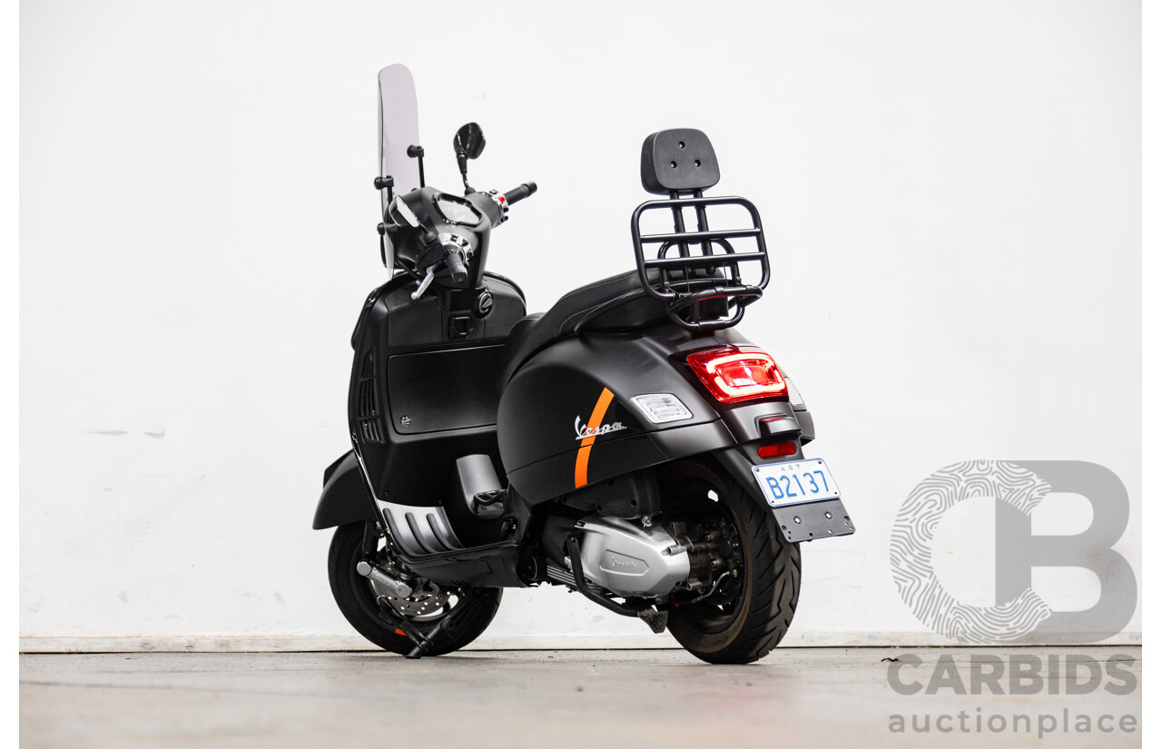 03/2023 Vespa GTS 300 Super Sport 300 HPE Scooter Nero Convinto Matte Black 278cc