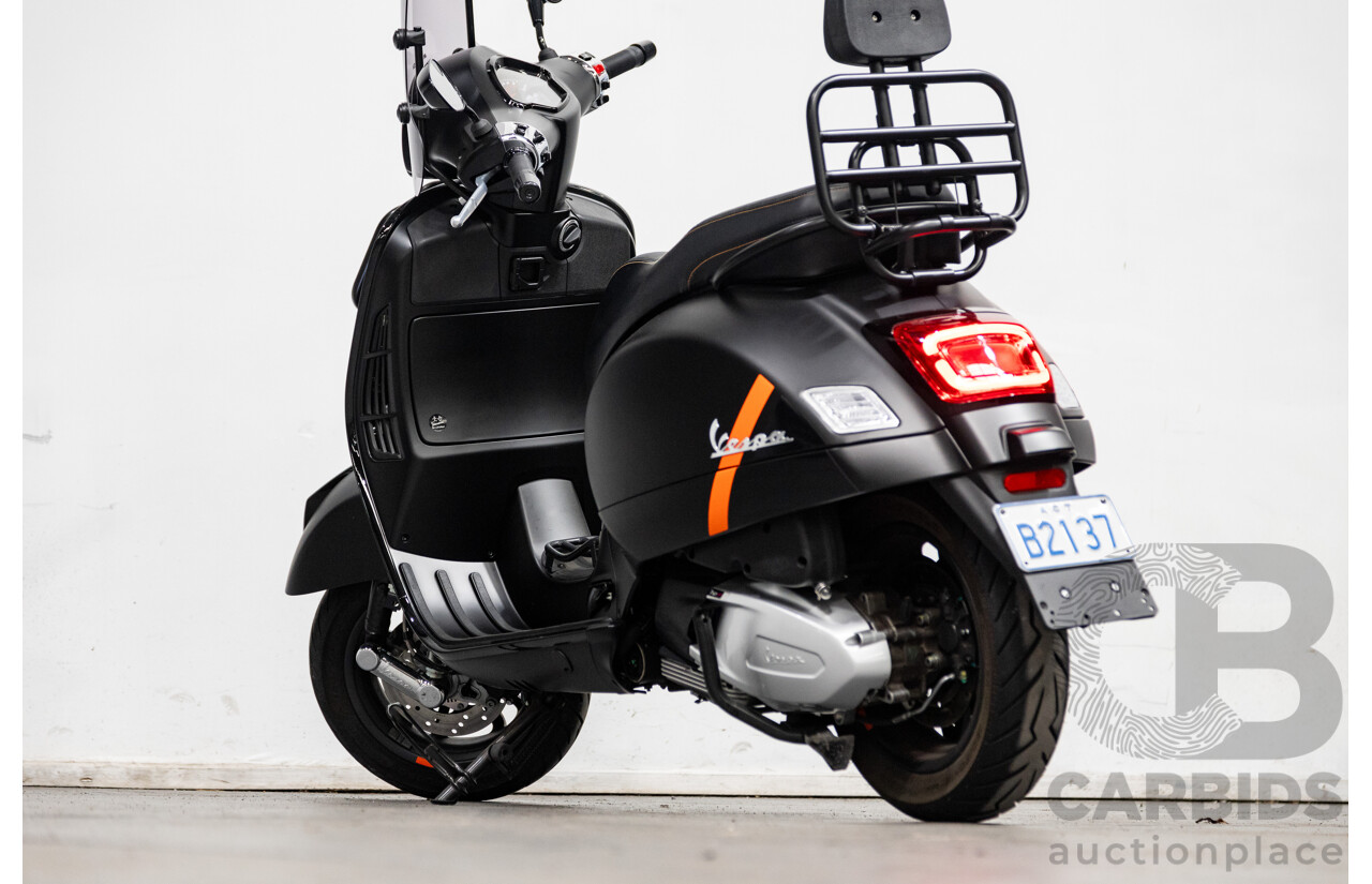 03/2023 Vespa GTS 300 Super Sport 300 HPE Scooter Nero Convinto Matte Black 278cc