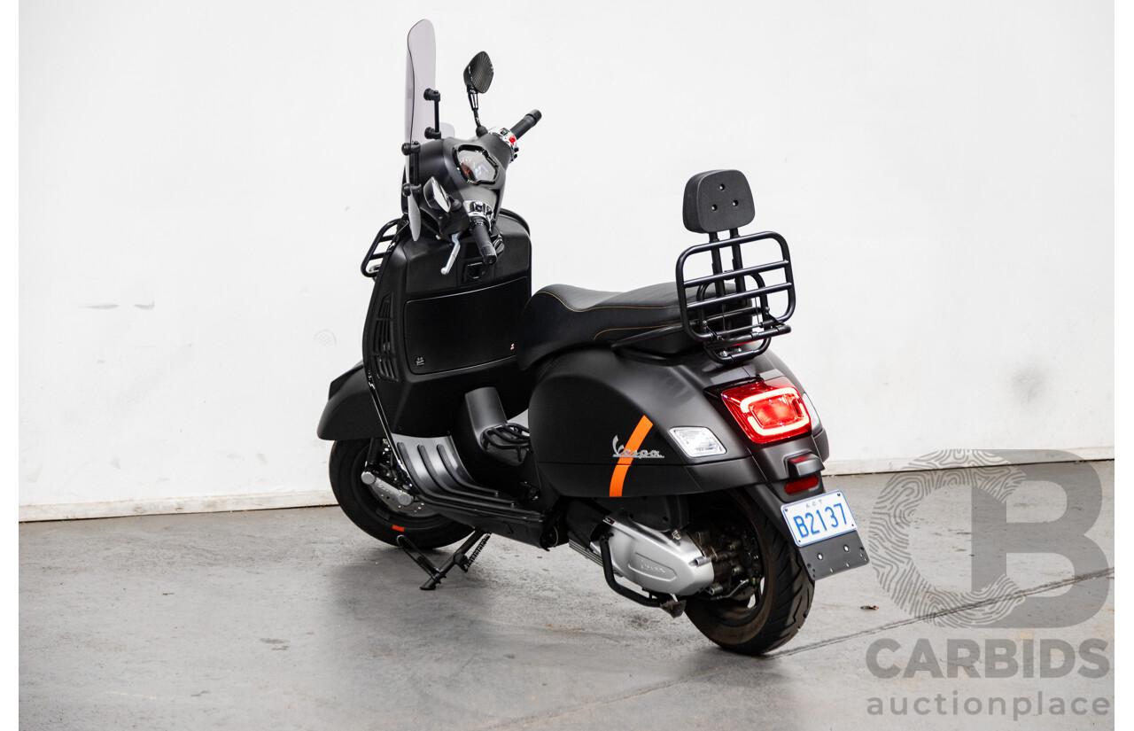 03/2023 Vespa GTS 300 Super Sport 300 HPE Scooter Nero Convinto Matte Black 278cc