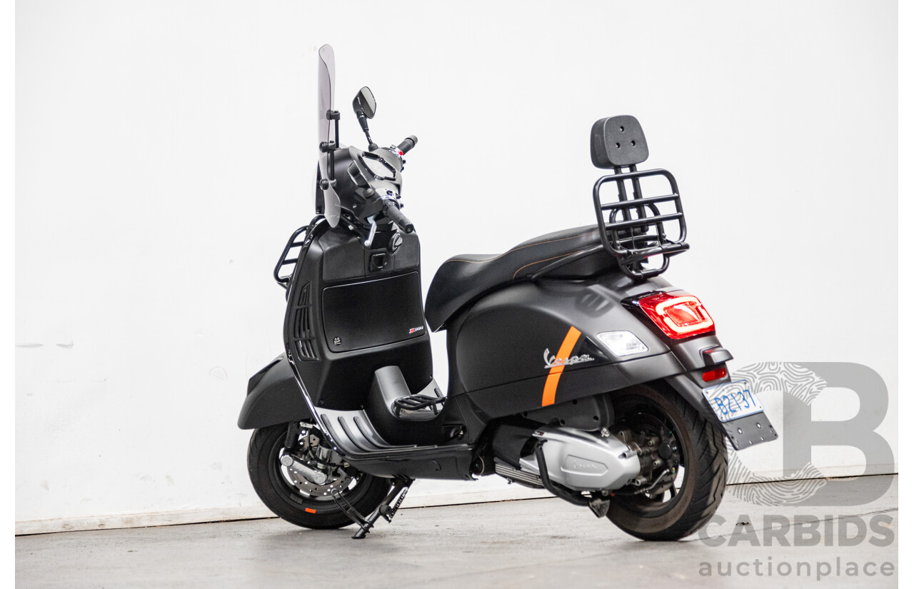 03/2023 Vespa GTS 300 Super Sport 300 HPE Scooter Nero Convinto Matte Black 278cc