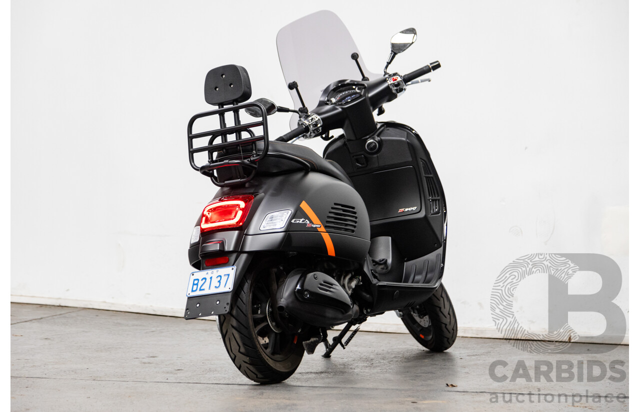 03/2023 Vespa GTS 300 Super Sport 300 HPE Scooter Nero Convinto Matte Black 278cc