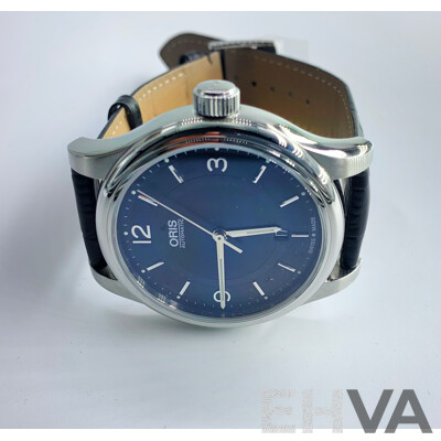 Oris Classic Date Steel Automatic with Black Dial