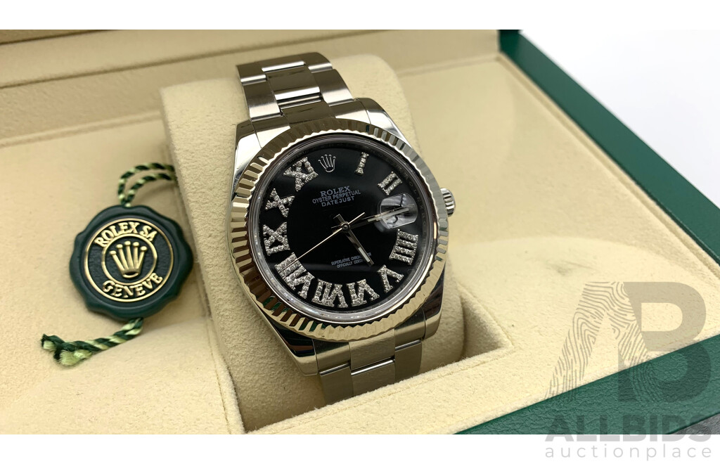 Rolex Datejust Wimbledon After Market Roman Diamond Dial