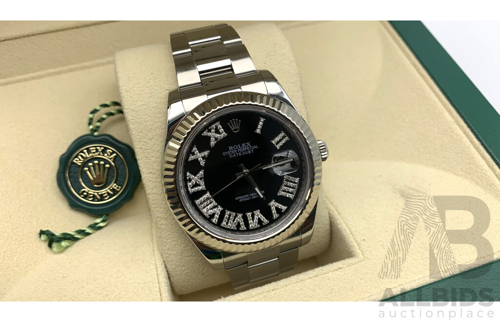 Rolex Datejust Wimbledon After Market Roman Diamond Dial