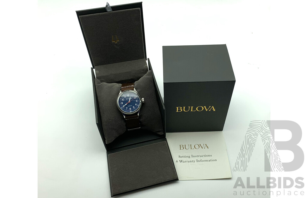 Bulova Classic Hack Automatic Military Men's Watch - 96A282