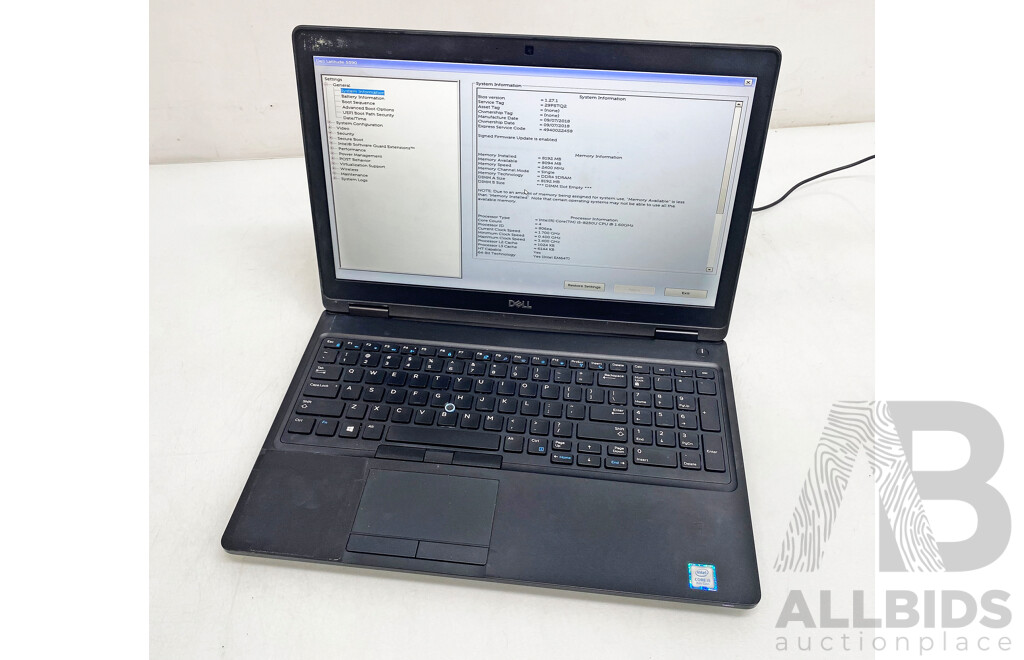 Dell (E5590) Lattitude Intel Core I5 (8250U) 1.60GHz-4-Core CPU 15.6-Inch Laptop