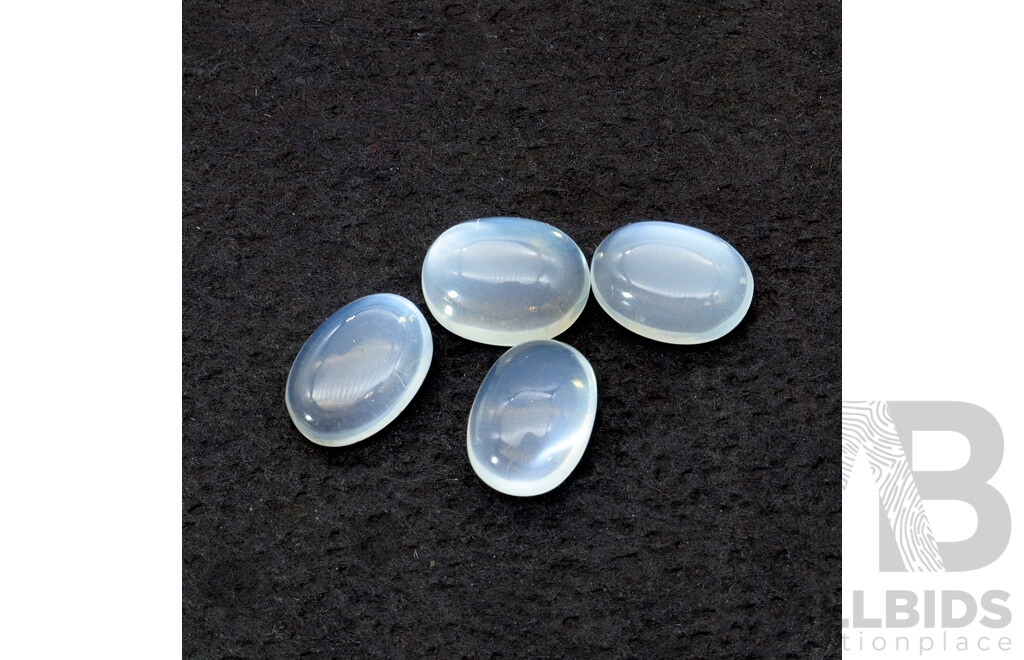 Moonstone 5.40CT, (4) Unset Natural Oval Cabochon Gemstones, South Africa (1988)