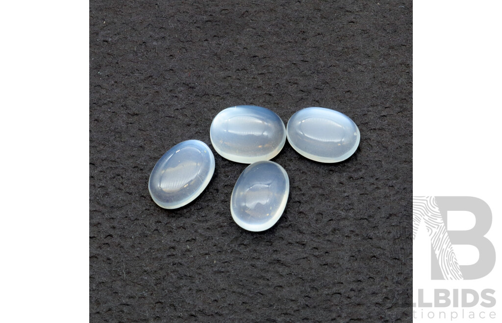 Moonstone 5.40CT, (4) Unset Natural Oval Cabochon Gemstones, South Africa (1988)