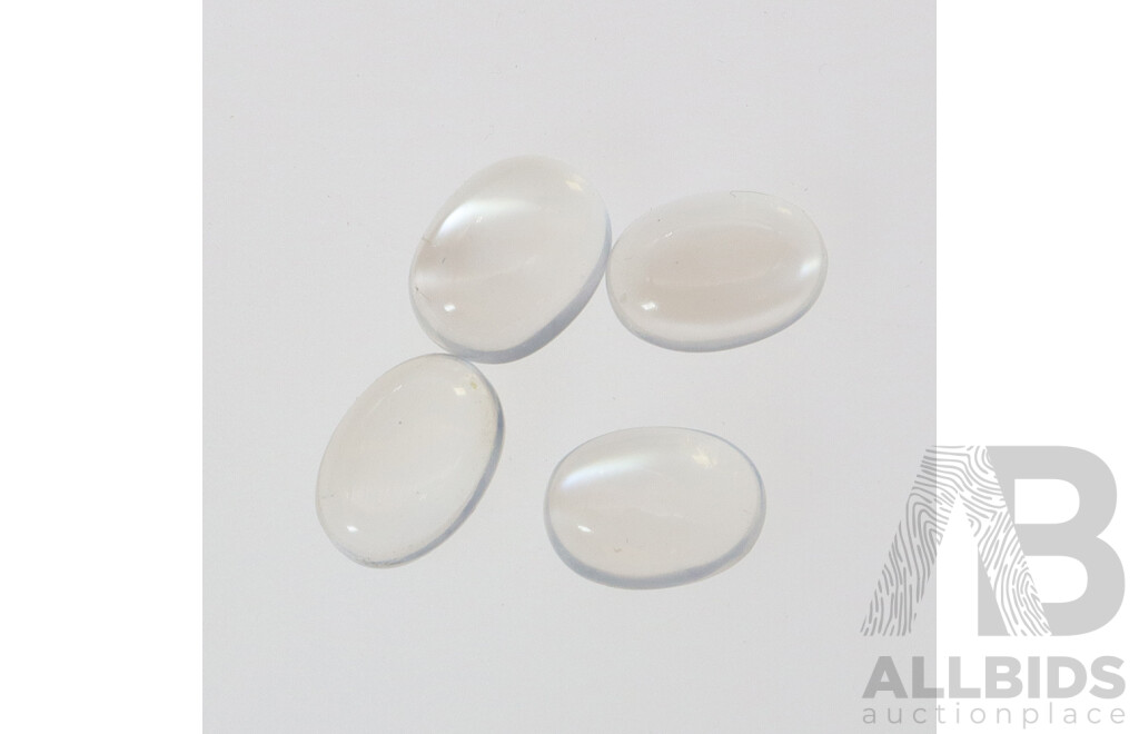 Moonstone 5.40CT, (4) Unset Natural Oval Cabochon Gemstones, South Africa (1988)