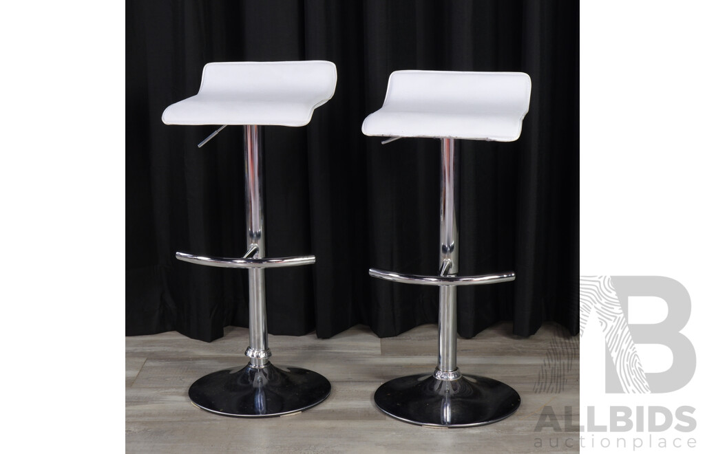 Pair of Modern Gas Lift Bar Stools