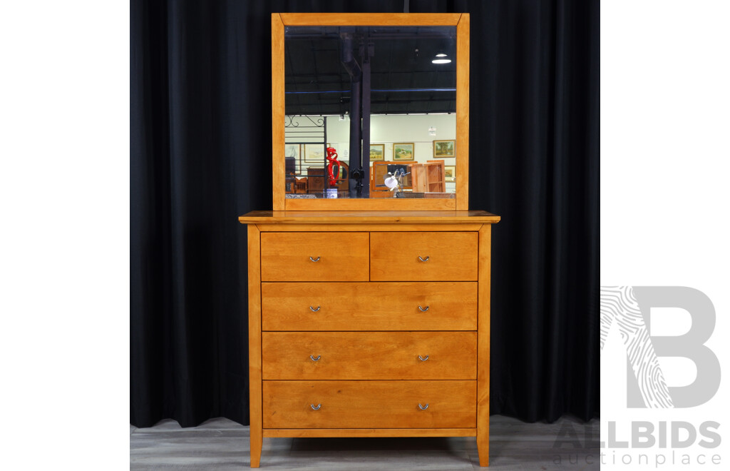 Modern Mirrored Back Dressing Chest