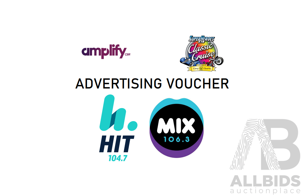 Commercial Airtime on HIT104.7 and/or MIX106.3 - Valued at $5000