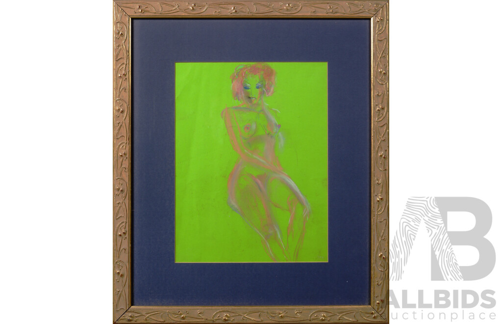 Artist Unknown but Possibly After Forli, Lovely Pair of Hand Drawn Nudes, Coloured Pastel on Paper, 53.5 x 43 cm and 66 x 57 cm (frames) (2)