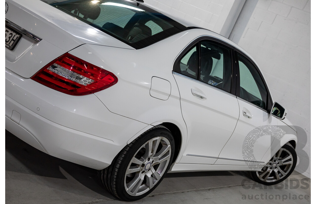 6/2013 Mercedes-Benz C250 Avantgarde BE W204 MY13 4d Sedan Polar White Turbo 1.8L