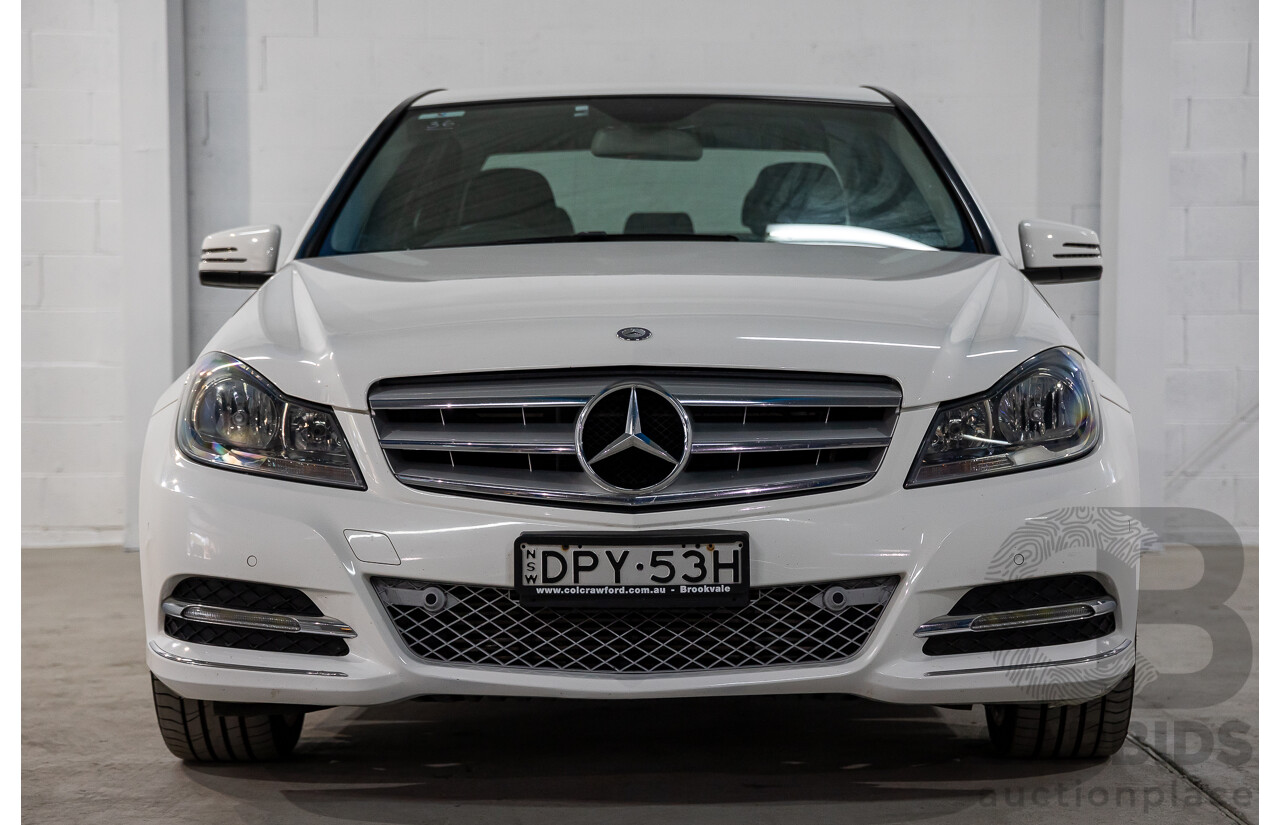 6/2013 Mercedes-Benz C250 Avantgarde BE W204 MY13 4d Sedan Polar White Turbo 1.8L