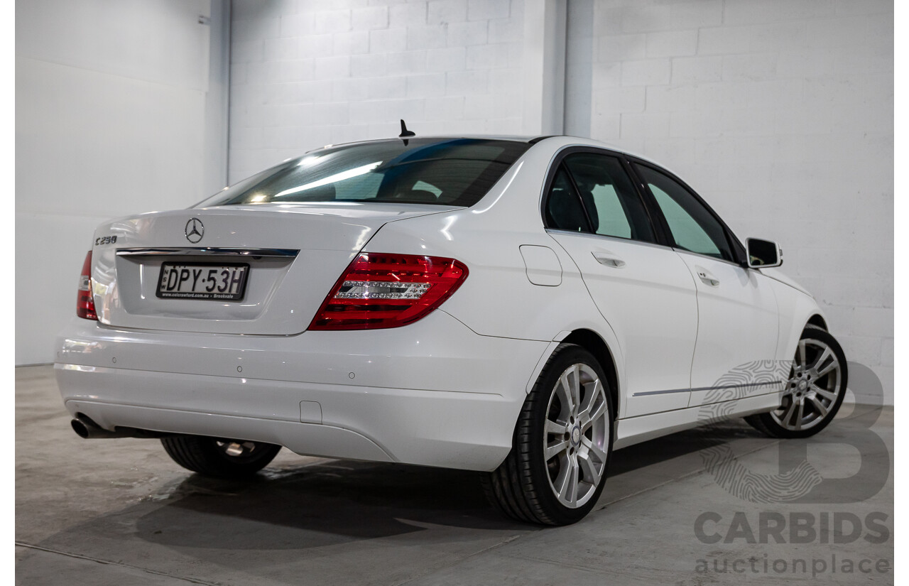 6/2013 Mercedes-Benz C250 Avantgarde BE W204 MY13 4d Sedan Polar White Turbo 1.8L