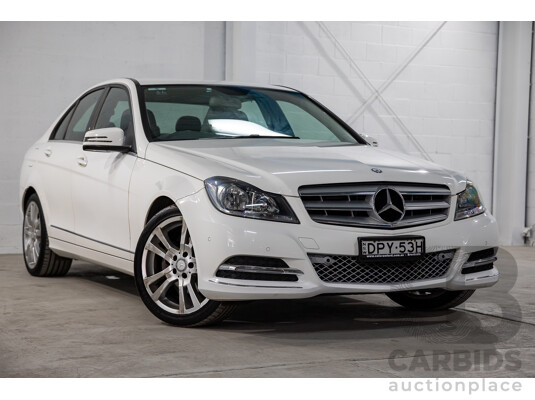 6/2013 Mercedes-Benz C250 Avantgarde BE W204 MY13 4d Sedan Polar White Turbo 1.8L