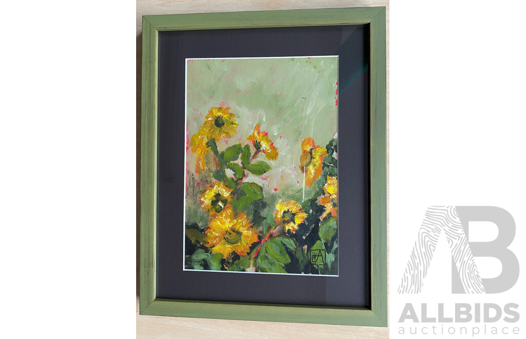 L20 - Yellow Flowers - Original Artwork by Catherine Alexander