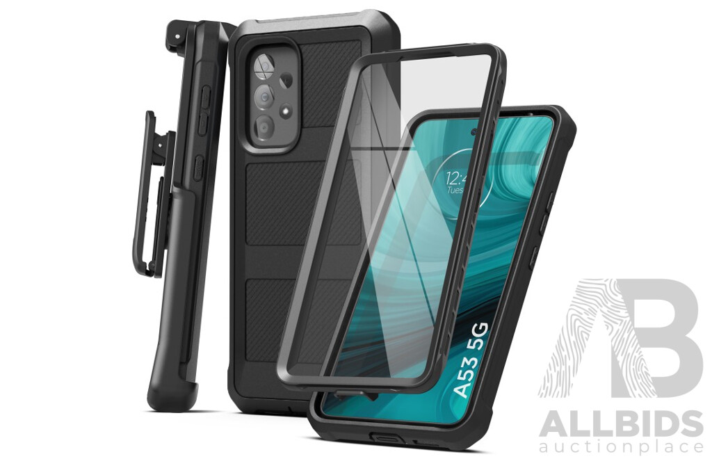 ENCASED Falcon Shield Case with Belt Clip Holster for Galaxy A53 5G FS223BKHL - Lot of 30