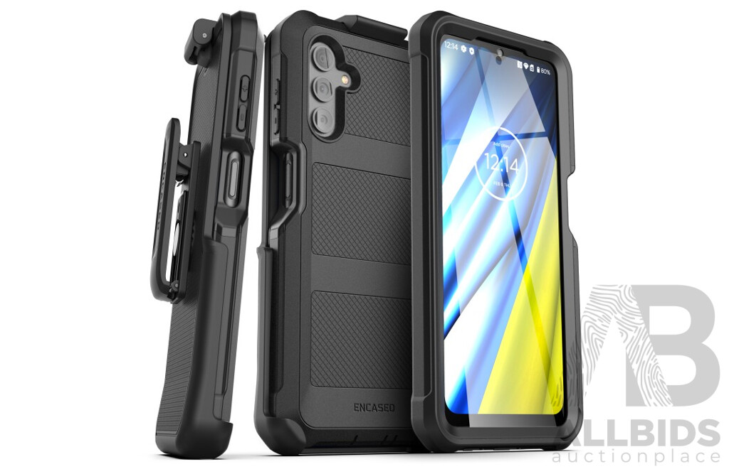 ENCASED Falcon Shield Case with Belt Clip Holster for  Galaxy A13 5G FS217BKHL &  Galaxy A33 5G FS226BKHL - Lot of 22