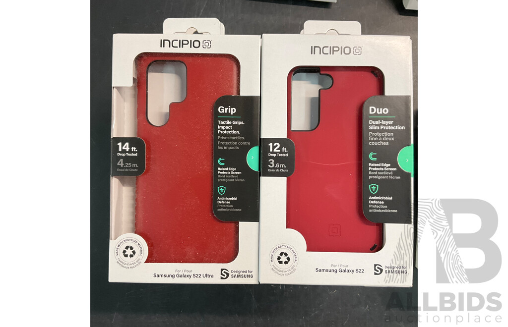 INCIPIO Phone Case for Galaxy S22Plus and S22 - Lot of 89