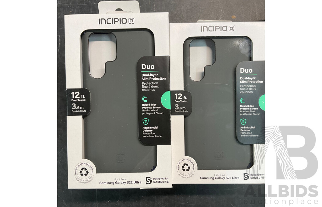 INCIPIO Phone Case for Galaxy S22Plus and S22 - Lot of 89