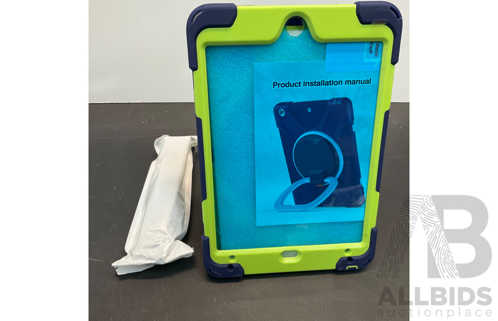 Tablet Protective Case Apple Mini (5th Gen) Navy/Lime & Lenovo Tab P11 (11 Inch) & S4/T830 - Lot of 26 - Estimated Total ORP $1,040.00