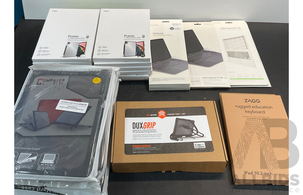 ZAGG Rugged Education Keyboard & Assorted of Accessries for MacBook/iPAD/Xiamoi Pad5/Surface Laptop 15  Inch (4th/3rd Gen) - Estimated Total $1,200.00