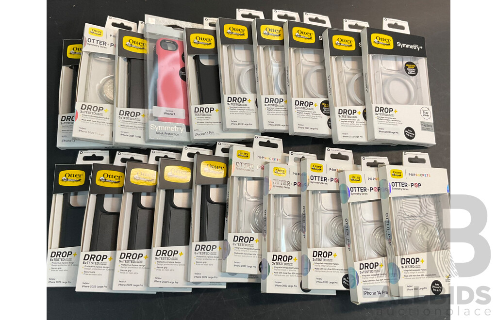 OTTERBOX Assorted of  Phone Case for Iphone14 Pro/7/13Pro/13 - Lot of 20 - Estimated Total ORP$1,000