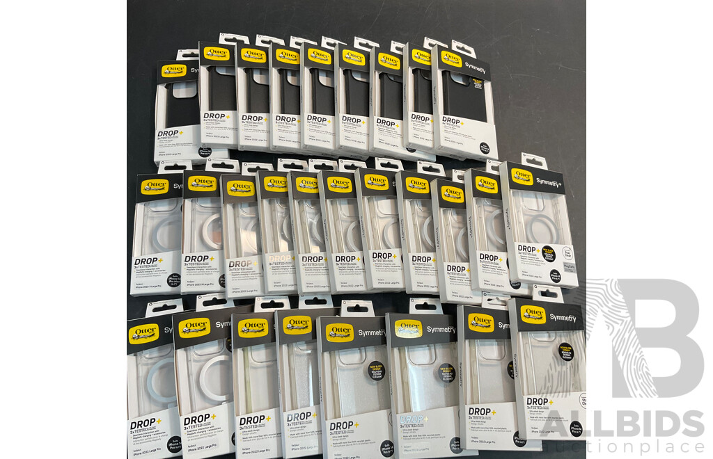 OTTERBOX Symmetry+/Symmetry Phone Case for Iphone14 Pro - Lot of 28 - Estimated Total ORP$1,400