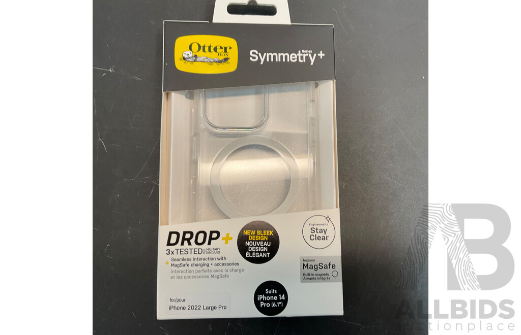 OTTERBOX Symmetry+/Symmetry Phone Case for Iphone14 Pro - Lot of 28 - Estimated Total ORP$1,400