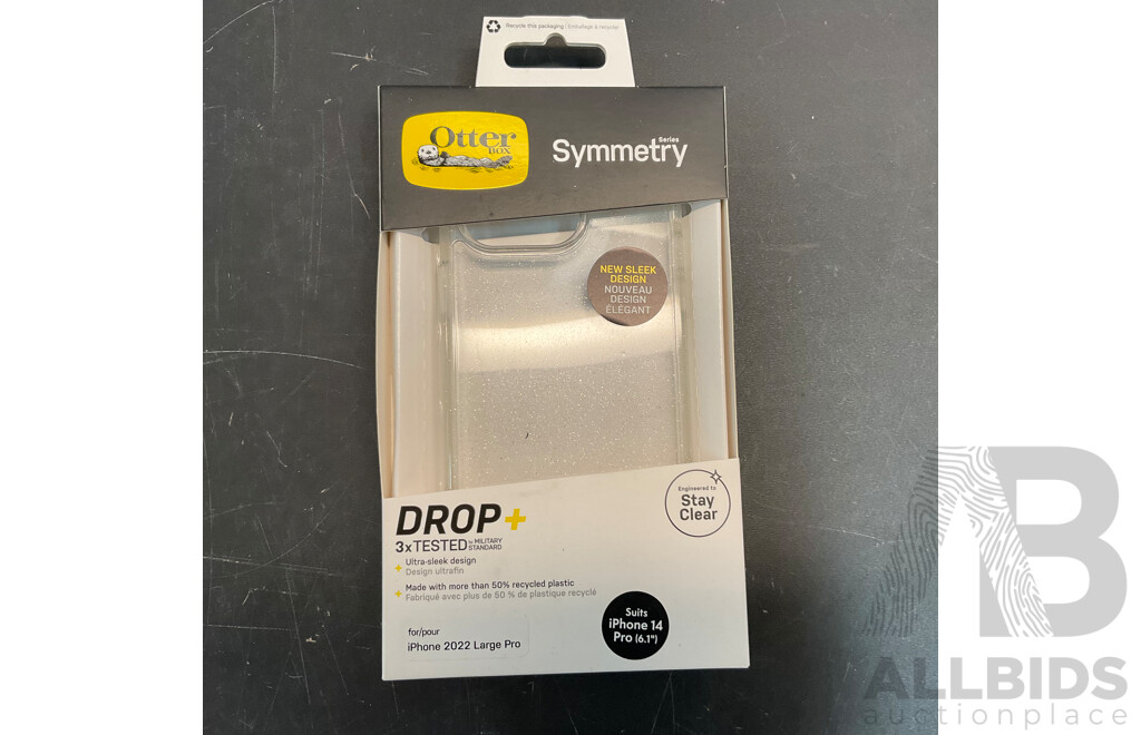 OTTERBOX Symmetry+/Symmetry Phone Case for Iphone14 Pro - Lot of 28 - Estimated Total ORP$1,400