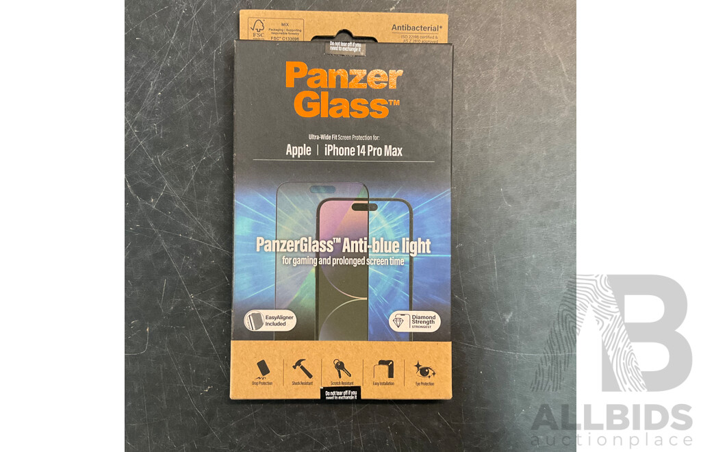 Assorted of OTTERBOX/TECH21/ PANZER Glass Screen Protector for Samsung/Apple - Lot of 26 - Estimated Total ORP $850