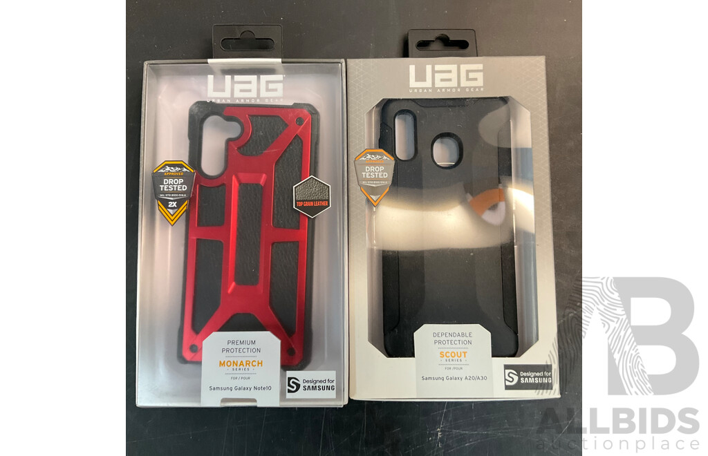 UAG, OTTERBOX & Assorted of Phone Case for Samsung/Apple/Google - Lot of 21- Estimated Total ORP$1,050