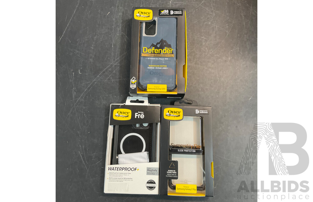 UAG, OTTERBOX & Assorted of Phone Case for Samsung/Apple/Google - Lot of 21- Estimated Total ORP$1,050