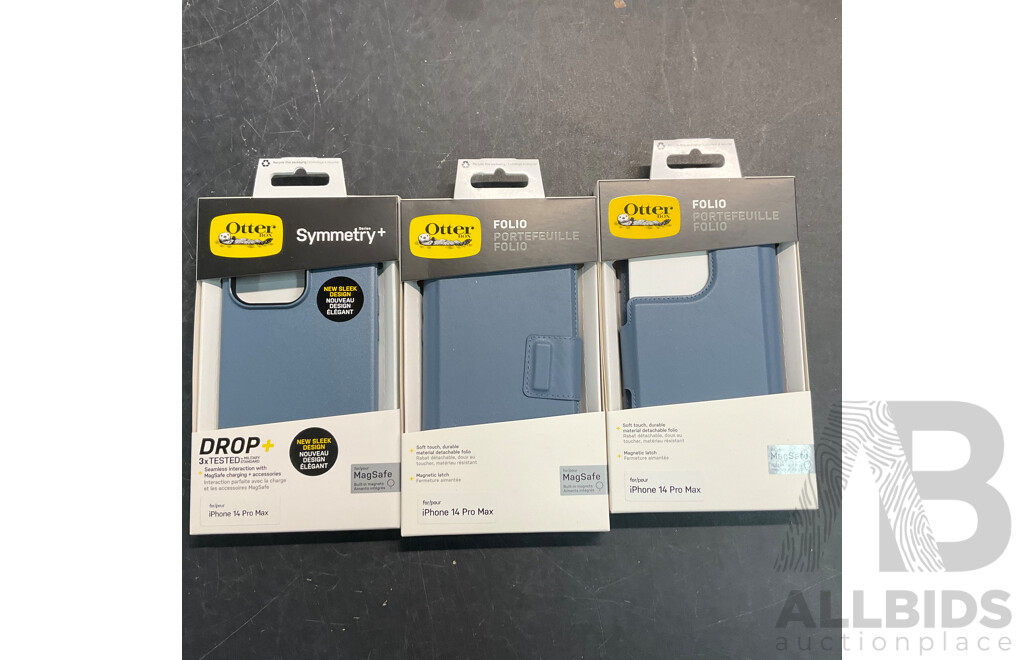 OTTERBOX, CASE MATE Phone Case  & IMPACT ZONE Case & Screen Bundle and Screen Protector for IPhone 14 Pro MAX - Lot of 27 - Estimated Total ORP$1,600.00