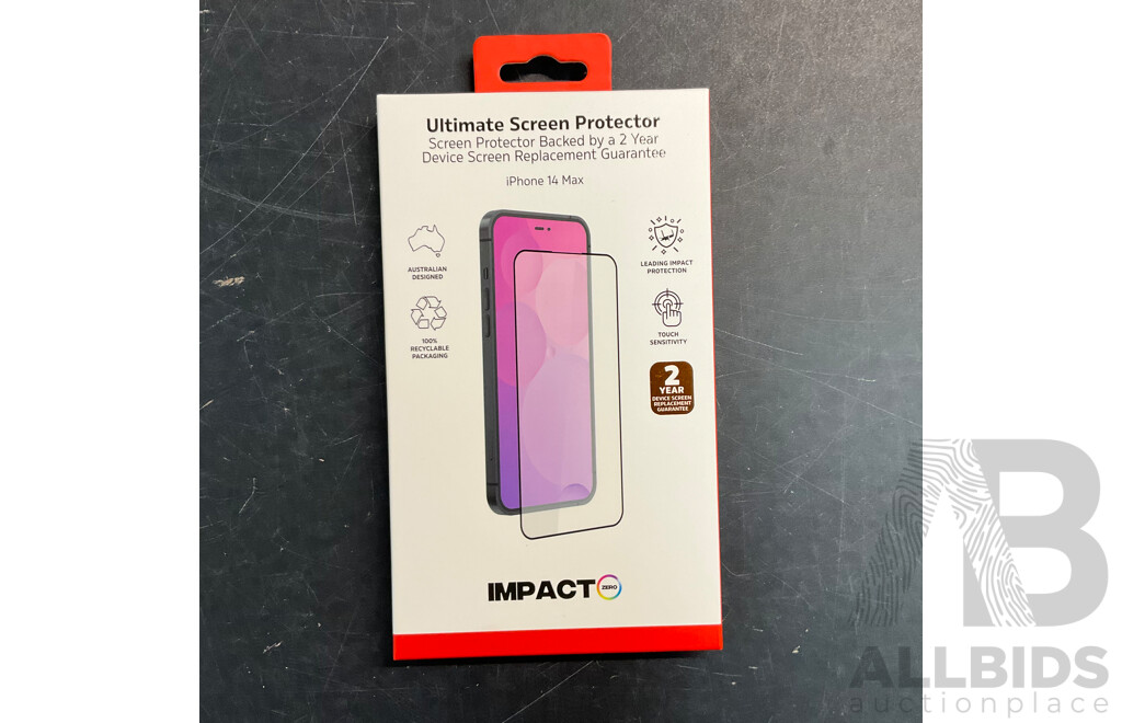 IMPACT ZONE Case & Screen Protector Bundle and Screen Protector & CASE MATE Lens Protector for IPhone 14 Pro /iPhone 14 MAX - Estimated Total ORP$1,600.00