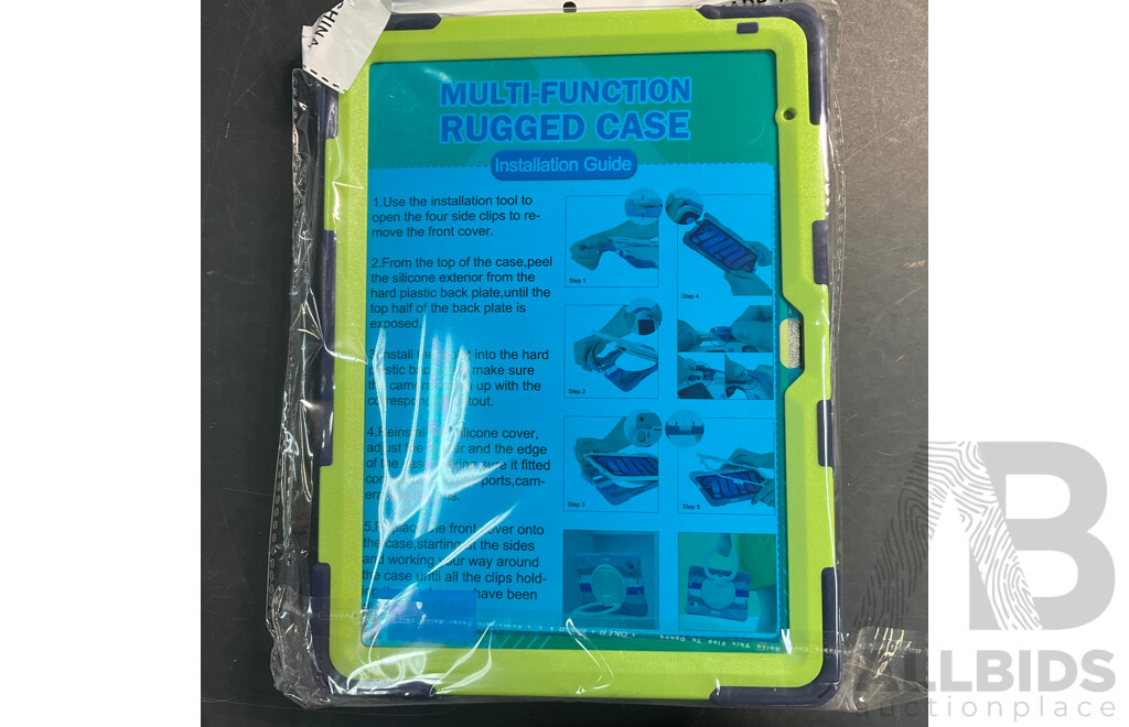 Tablet Protective Case for Kids for IPad 10.9 (10th Gen) - Navy /Lime - Lot of 18 - Estimated Total ORP $900.00