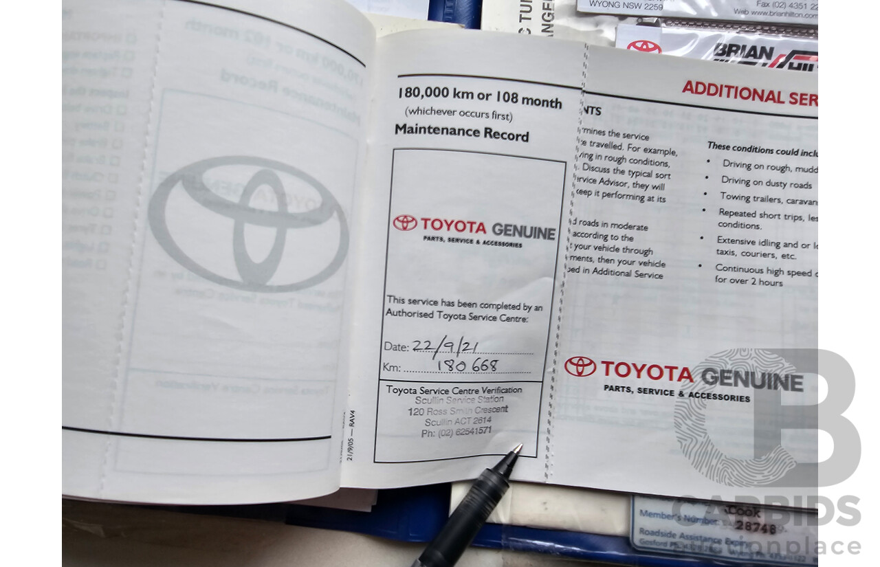 2/2006 Toyota Rav4 Cruiser (4x4) ACA33R 4d Wagon Black 2.4L