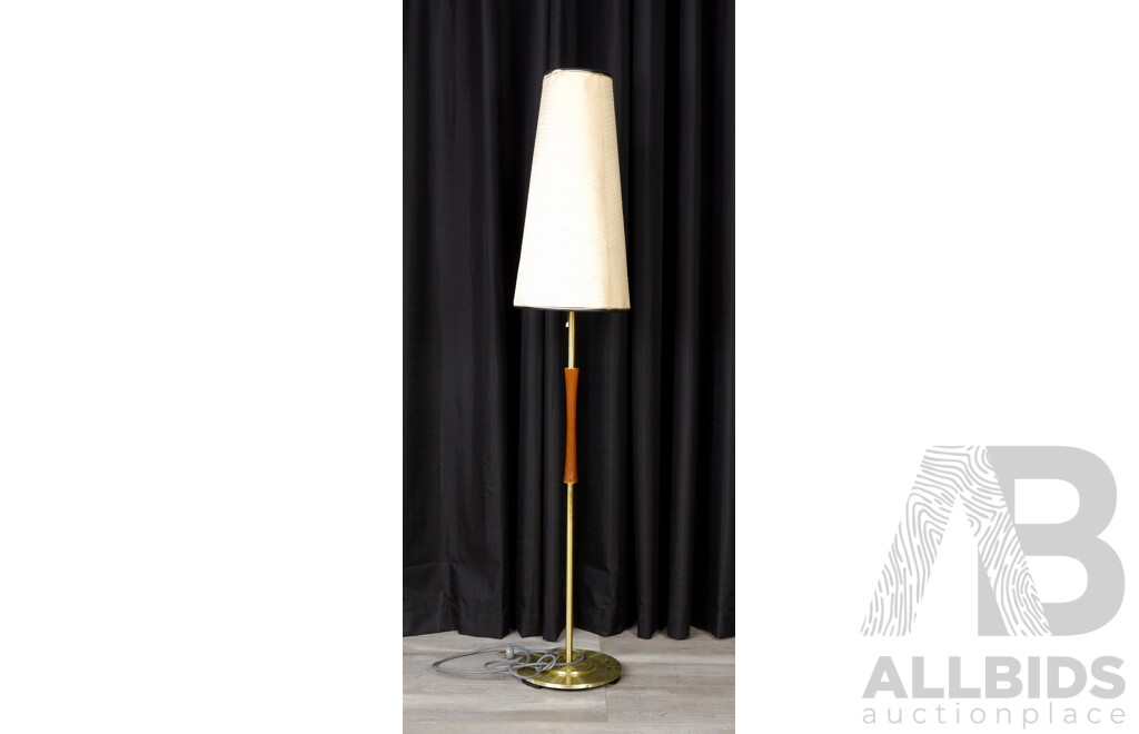 Mid Century Brass Floor Lamp