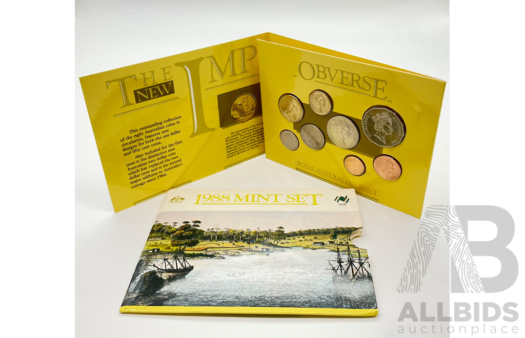 1988 RAM Eight Coin Set. Australia Bicentennial Anniversary.