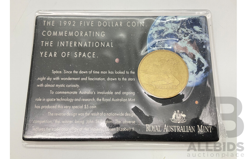 1992 RAM $5 Coin. International Year of Space.