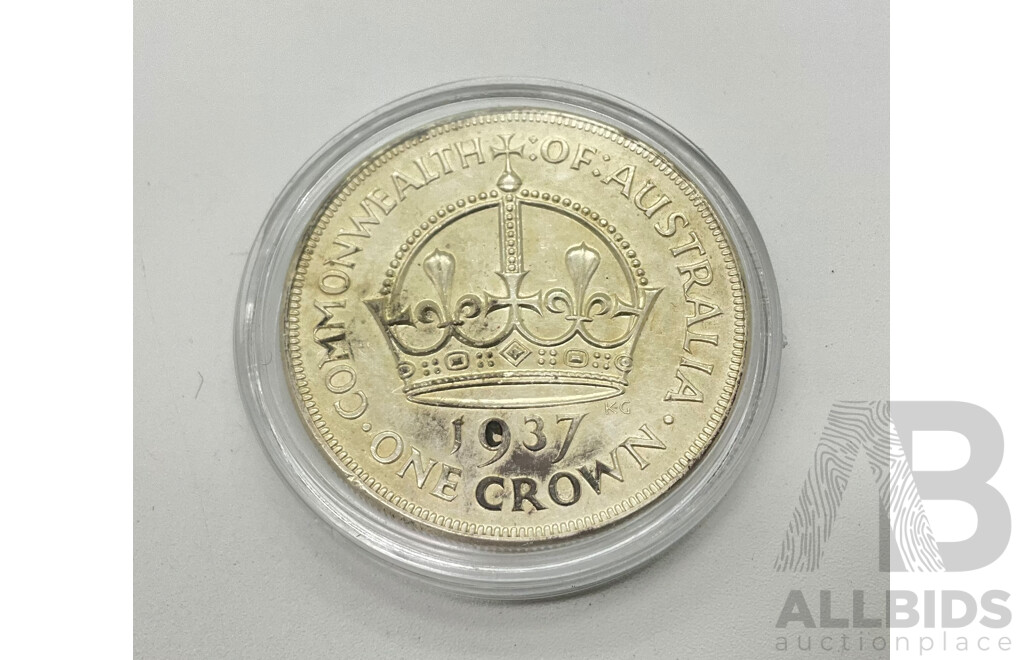 1937 Australian Crown, A/UNC.