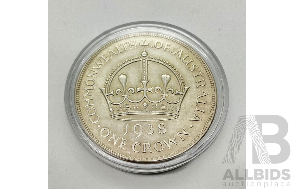 1938 Australian UNC Crown, 5/-.