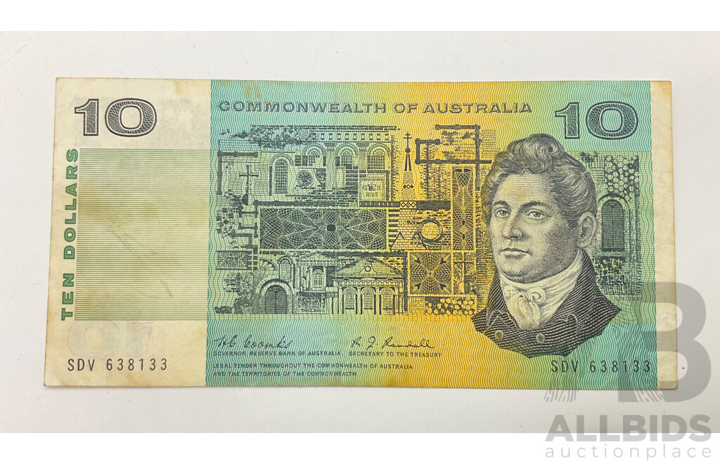 1967 R302 VF Coombs Randall $10 Note SDV638133.