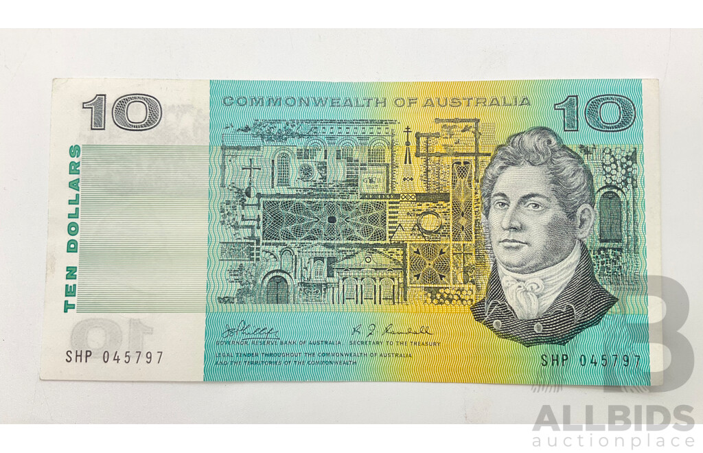 1968 A/UNC Phillips Randall $10 Note SHP 045 797.