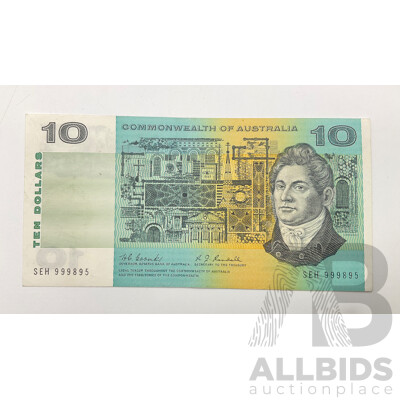 1967 R302 A/ UNC Coombs Randall $10 Note. SEH 999895.