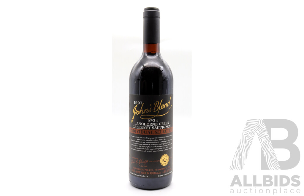 Johns Blend No 24 Langhorn Creek Cabernet Sauvignon Vintage 1997