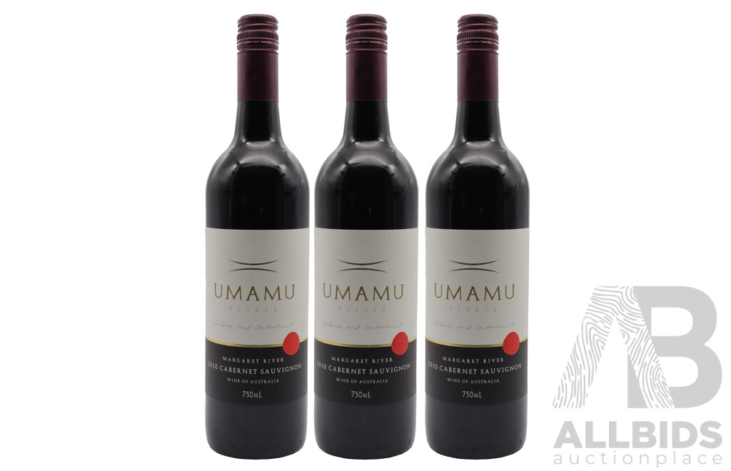 Umamu Estate Margaret River Cabernet Sauvignon Vintage 2010 X 3