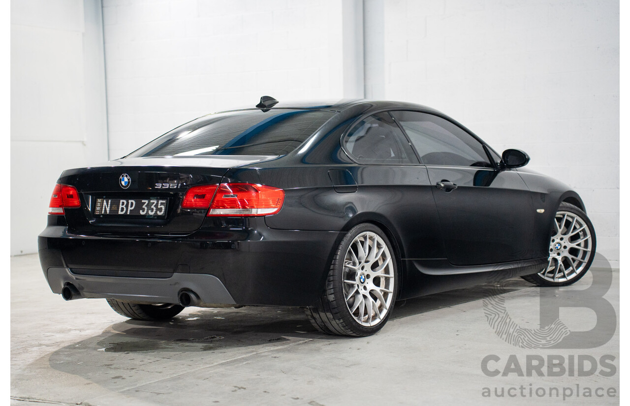 6/2009 BMW 335i M Sport E92 MY09 2d Coupe Black Sapphire Metallic Twin Turbo 3.0L